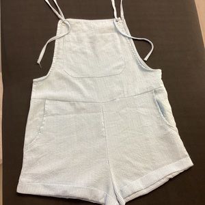 Princess Polly blue and white playsuit